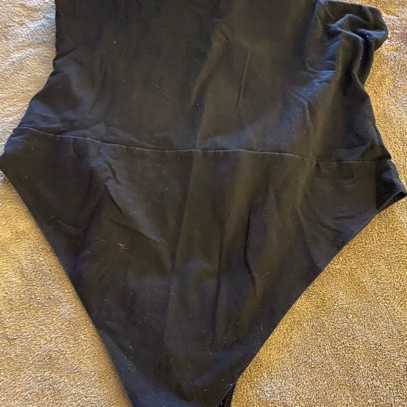 Forever21+ 1 piece black bodysuite 2X with lace tie - Picture 8 of 9